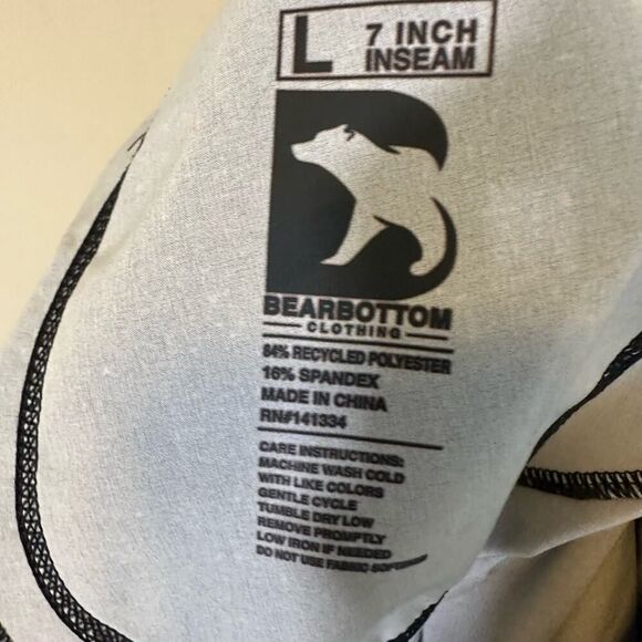 Bearbottoms Grey Black Speck Patterned Athletic Shorts 7 in Mens L EUC‎ - Picture 7 of 7